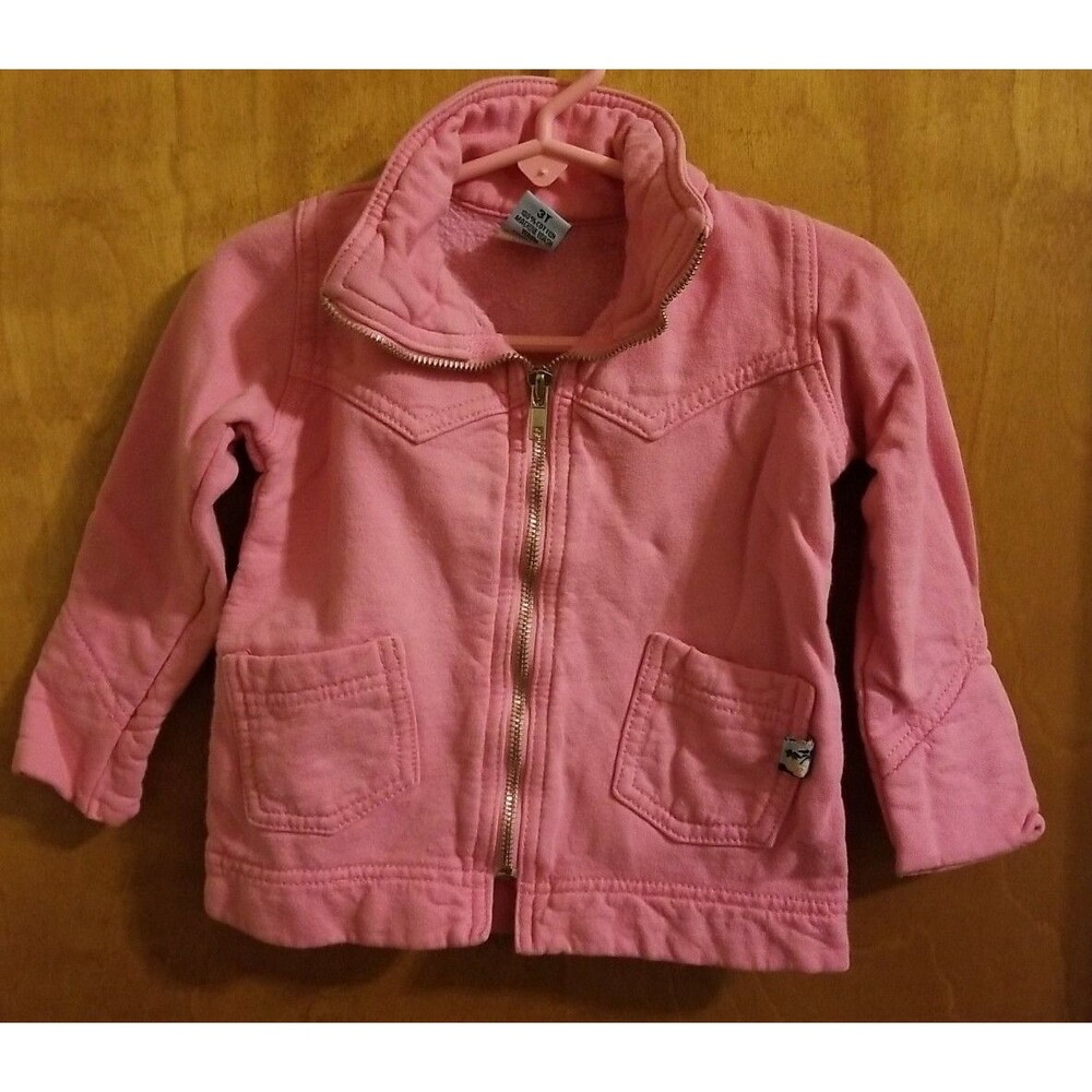 girl's Charlie Rocket 3t pink zip sweat jacket